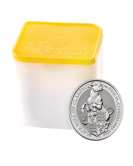 Bestie Królowej: Czarny Byk z Clarence 1 uncja Platyny 2019