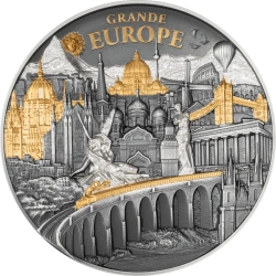 Cook Islands: Hidden Treasure – Grande Europe pozłacany 3 uncje Srebra 2025 Antiqued High Relief