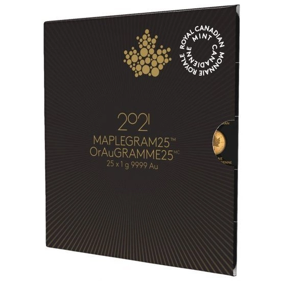Kanadyjski Liść Klonowy  25 x 1 gram Złota 2021