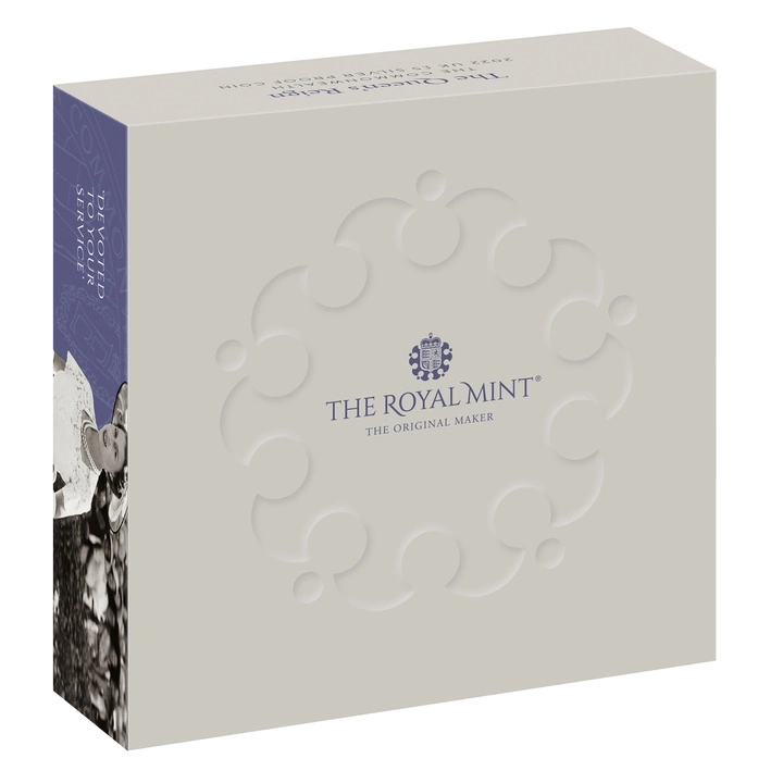 The Queens Reign - Commonwealth Srebro £5 2022 Proof