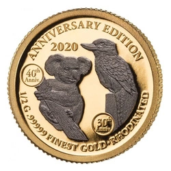 Afryka: Zestaw 7 Złotych Monet 0.5 g 2020 Proof Anniversary Edition