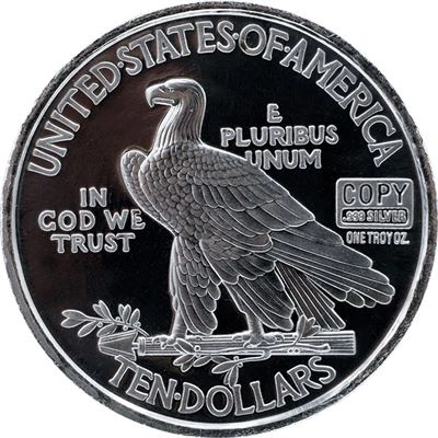 Classic Design: Indian Head Design 1 uncja Srebra Round