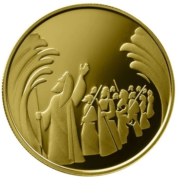Parting of the Red Sea 10 NIS Złoto 2008 Proof