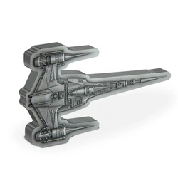 Niue: Star Wars The Mandalorian - The Mandalorian's N-1 Starfighter 3 uncje Srebra 2023 Antiqued Shaped Coin