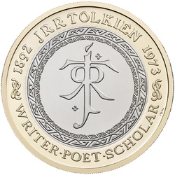 Celebrating the Life and Work of JRR Tolkien £2 Miedzionikiel 2023
