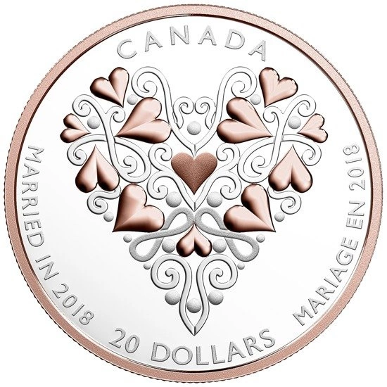 Moneta okolicznościowa. Życzenia ślubne 1 uncja Srebra 2018