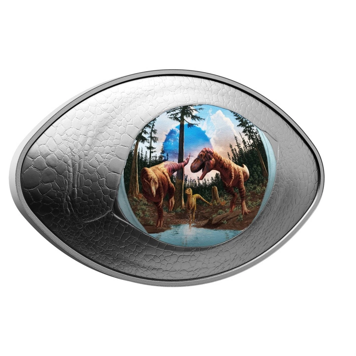 Canada: Dinosaur Eye 1 uncja Srebra 2025 Proof Shaped Coin