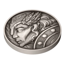 Niue: Mythological Figures - Valkyrie Stand 1 uncja Srebra 2025 Antiqued Coin