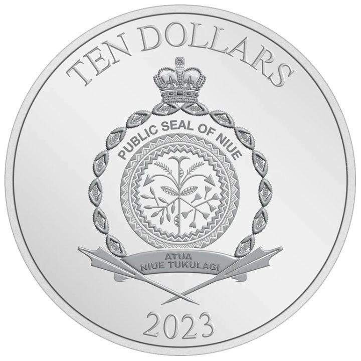 Niue: Disney Mickey & Friends -The Sensational Six kolorowany 3 uncje Srebra 2023 Proof