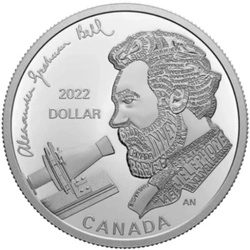 Canada: Alexander Graham Bell - Great Inventor Dollar Srebro 2022 Proof 