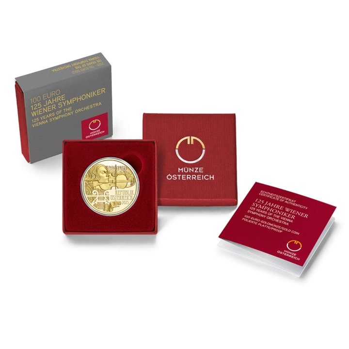 The 125th Anniversary of the Vienna Symphony Orchestra 1/2 Uncji Złota Proof