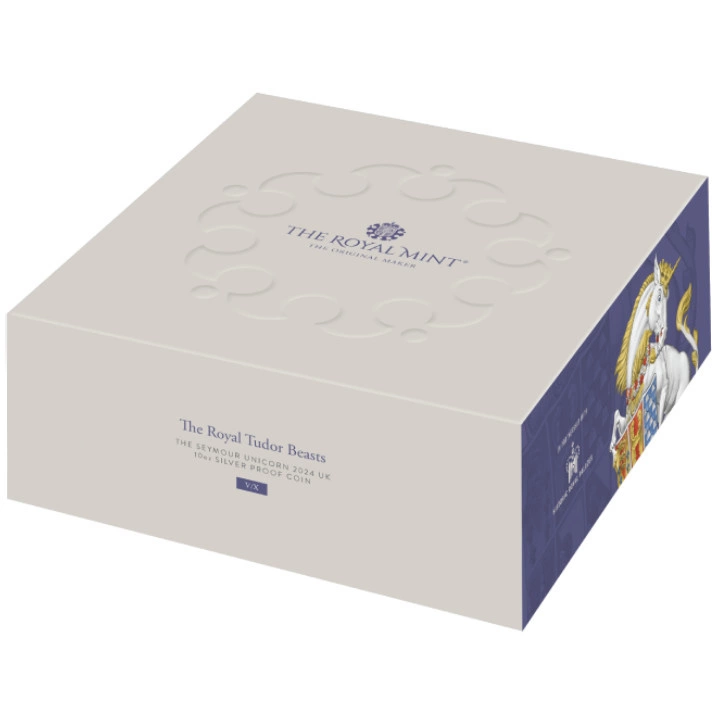 The Royal Tudor Beasts: The Seymour Unicorn 10 uncji Srebra 2024 Proof