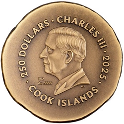 Cook Islands: Leon 1 uncja Złota 2025 Antiqued Coin