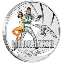 Tuvalu: Moonraker kolorowany 1/2 uncji Srebra 2021 Proof