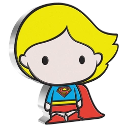 Niue: DC Comics - Supergirl Chibi Coin kolorowany 1 uncja Srebra 2021 Proof