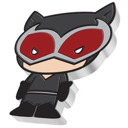 Niue: DC Comics - Catwoman Chibi Coin kolorowany 1 uncja Srebra 2021 Proof