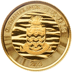 Cayman Islands: Loggerhead Turtle 1/10 uncji Złota 2023 Prooflike