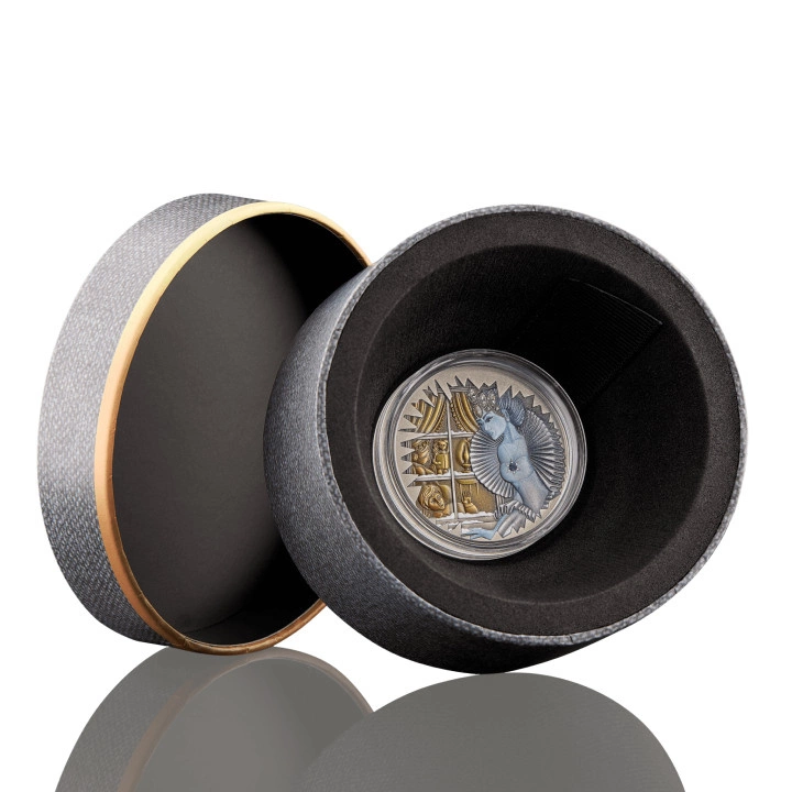 Niue: Fairy Tales - The Snow Queen kolorowana $1 Srebro 2022 High Relief Antiqued Coin