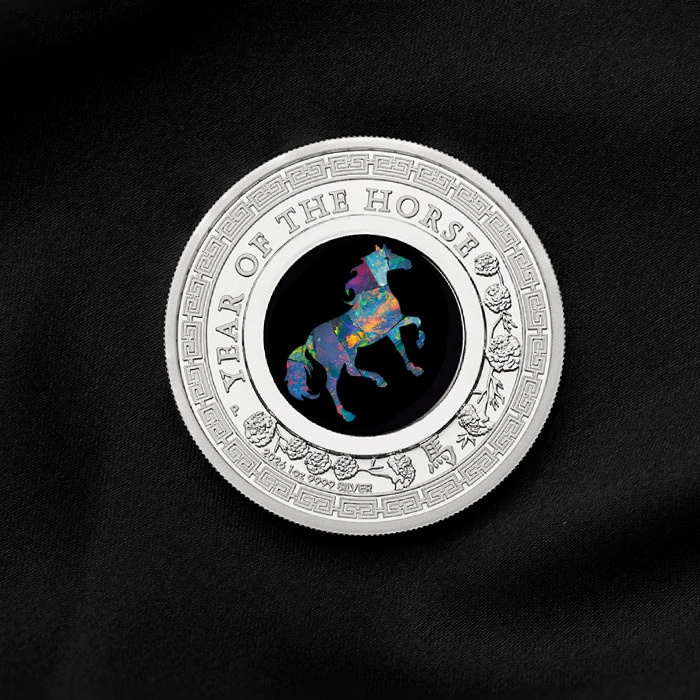 Perth Mint: Lunar III - Rok Konia 1 uncja Srebra 2026 Proof Opal