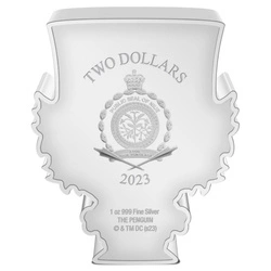 Niue: DC - Chibi 'Penguin' kolorowany 1 uncja Srebra 2023 Proof 