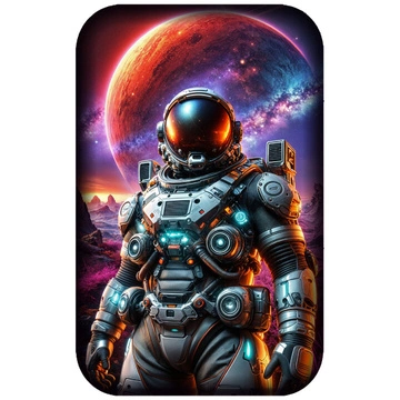 Sztabka Asturmint: The Astronaut kolorowany 2 uncje Srebra 2025 Antique Finish