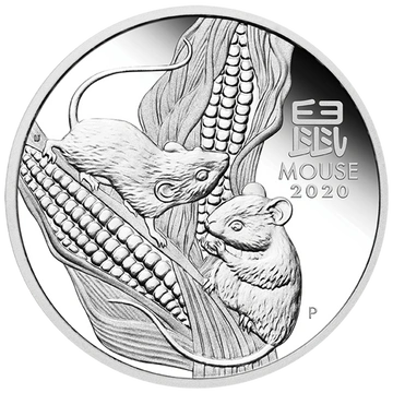 Lunar III: Rok Myszy 1 uncja Srebra 2020 Proof