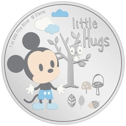 Niue: Disney Baby Little Hugs - Boy kolorowany 1 uncja Srebra 2024 Proof
