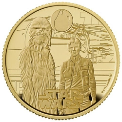 Star Wars: Han Solo and Chewbacca 1/4 uncji Złota 2023 Proof