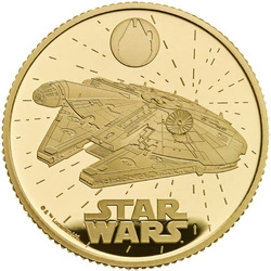 Star Wars: Millennium Falcon 1/4 uncji Złota 2024 Proof
