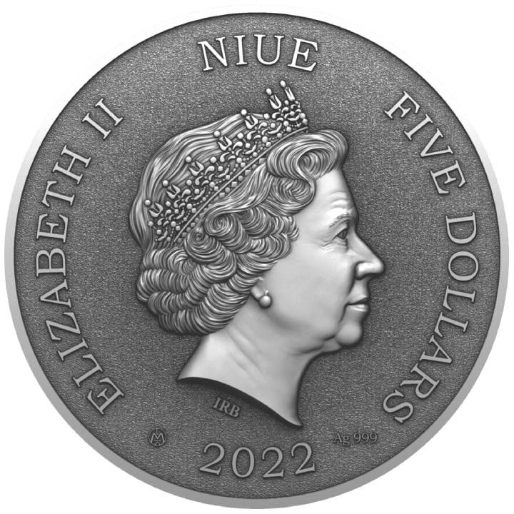 Niue: Wild - Wild Scenery $5 Srebro 2022 High Relief Antiqued Coin