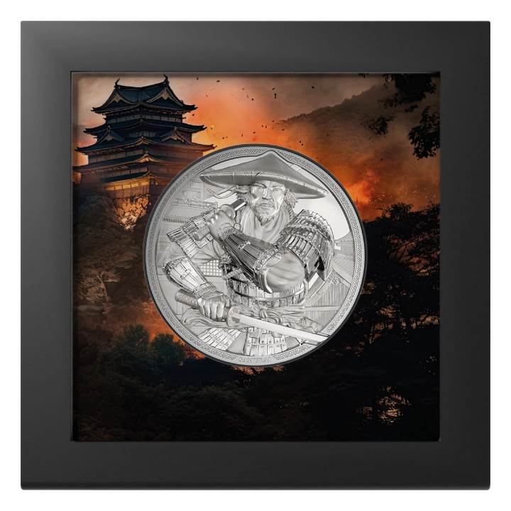 Cook Islands: Samurai 5 uncji Srebra 2025 Proof Ultra High Relief