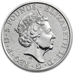 Bestie Królowej: Lew Anglii 2 uncje Srebra 2016