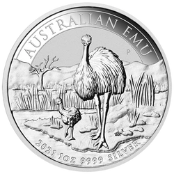 Australijski Emu 1 uncja Srebra 2021 MS 70 NGC First Day of Issue