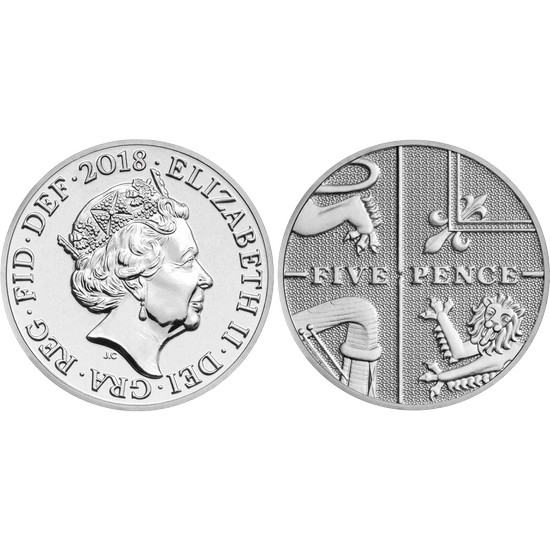 Zestaw 14 srebrnych monet Wielka Brytania 2018 Proof