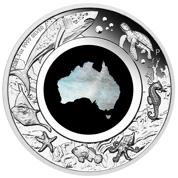 Great Southern Land 1 uncja Srebra 2021 Proof (Moneta z masą perłową)