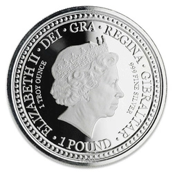 Gibraltar: Royal Arms of England 1 uncja Srebra 2018