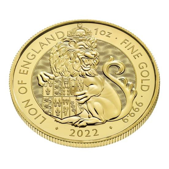 The Royal Tudor Beasts: Lion of England 1 uncja Złota 2022