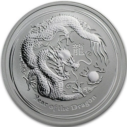 Perth Mint: Lunar II - Rok Smoka 1/2 uncji Srebra 2012