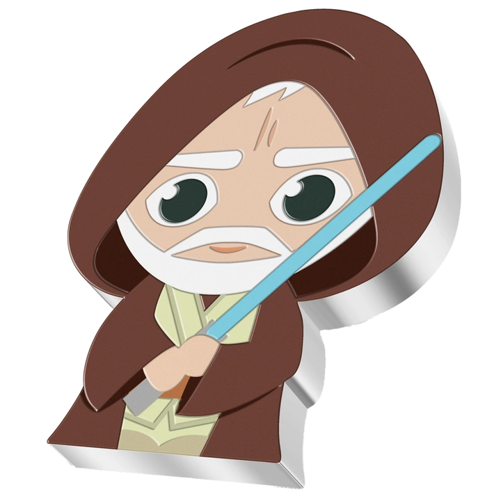 Niue: Star Wars - Obi-Wan Kenobi Chibi Coin kolorowany 1 uncja Srebra 2021 Proof