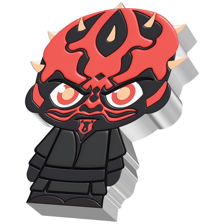 Niue: Star Wars - Darth Maul Chibi Coin kolorowany 1 uncja Srebra 2022 Proof