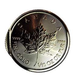 Kanadyjski Liść Klonowy 1/10 uncji Złota 2024 - Uszkodzony Rant