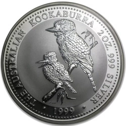 Kookaburra 2 uncje Srebra 1999