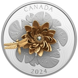 Canada: The Dragonfly and the Bloom pozłacany $50 Srebro 2024 Proof