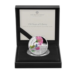 150. rocznica powstania Liberty kolorowany £5 Srebro 2025 Proof