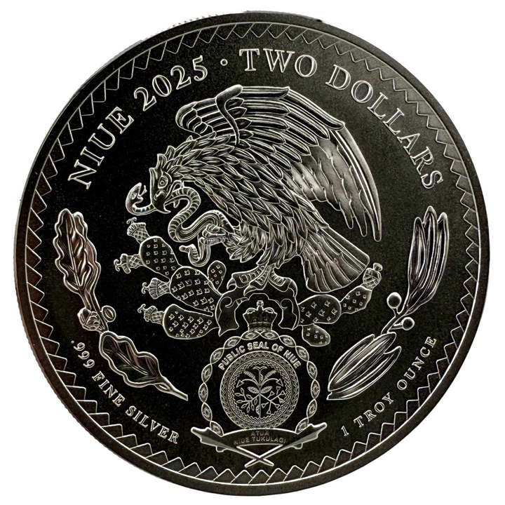 Niue: Aztec Emperor Cuauhtémoc Tribute 1 uncja Srebra 2025