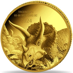 Congo: Prehistoric Life II - Triceratops 0.5 grama Złota 2024 Proof