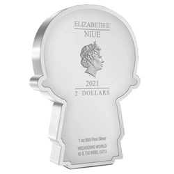 Niue: Fantastic Beasts - Dumbledore Chibi Coin kolorowany 1 uncja Srebra 2021 Proof