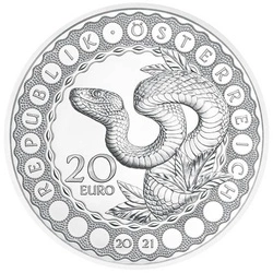 Australia - The Serpent Creator 20 Euro Srebro 2021 Proof
