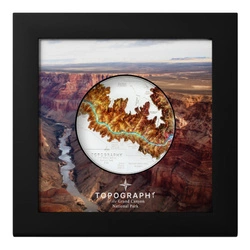 Cook Islands: Topography - Grand Canyon kolorowany 5 uncji Srebra 2023 Proof Ultra High Relief 
