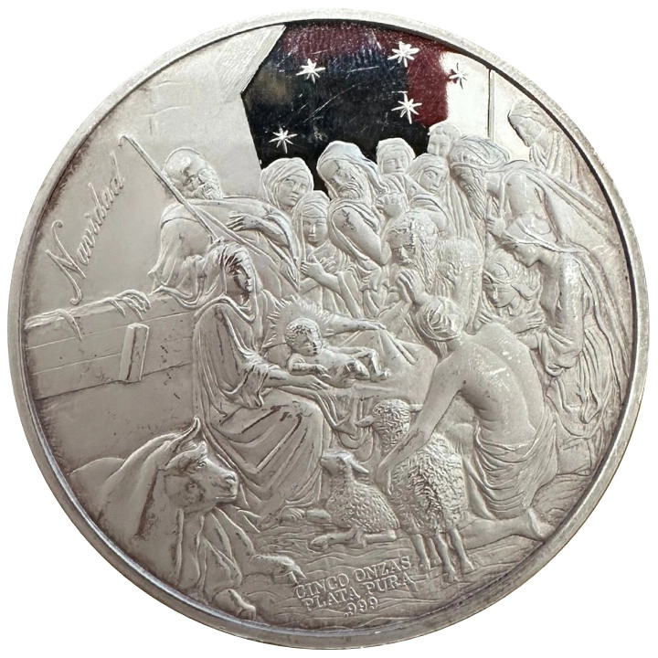 Primera Catedral en América: Navidad 5 uncji Srebra Proof